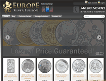 Tablet Screenshot of europesilverbullion.com